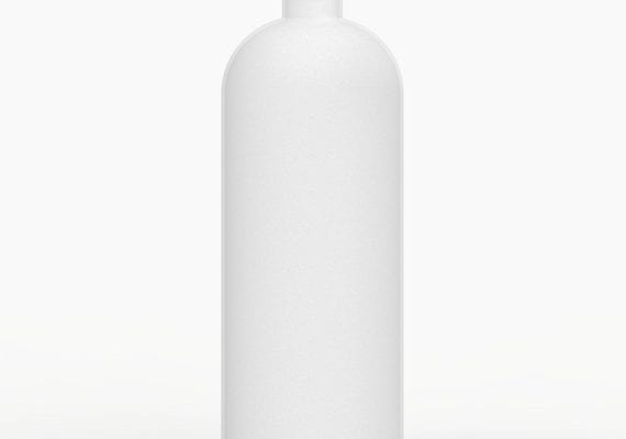 Product placeholder display and empty plastic bottle